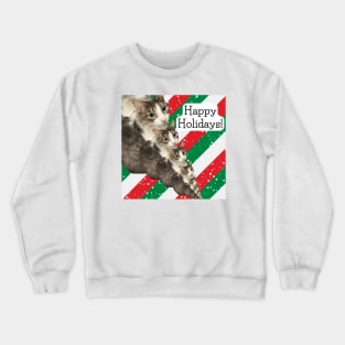 Happy Holidays Cat Crewneck Sweatshirt